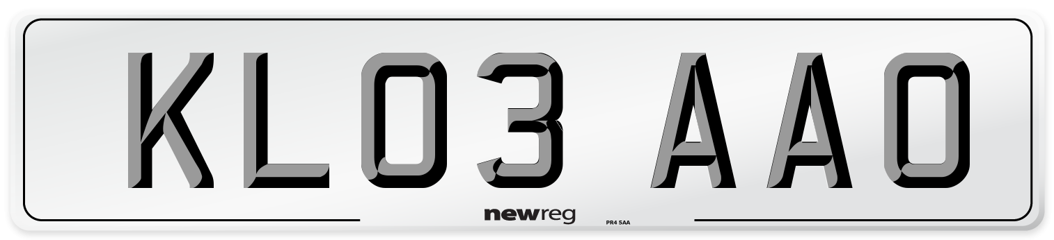KL03 AAO Number Plate from New Reg